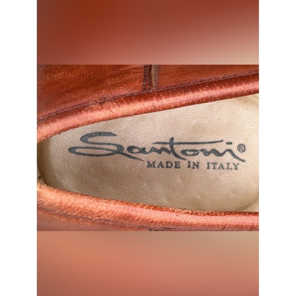 Santoni Tassel Kiltie Loafers Women 11 D Brown Leather Vero Cuoio Made In Italy main image 13